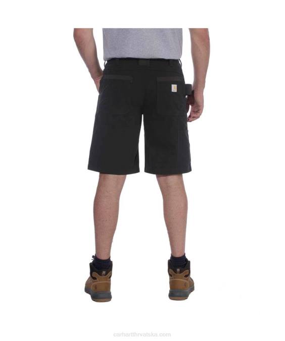 čelik robustan savitljiv opušteno pristajanje utility work short muškarci Carhartt crno 8PP4148