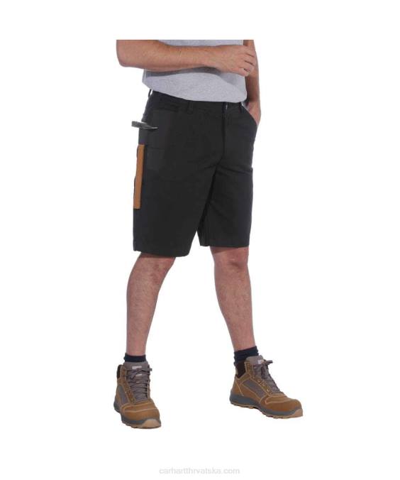 čelik robustan savitljiv opušteno pristajanje utility work short muškarci Carhartt crno 8PP4148