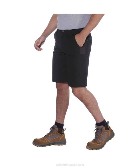 čelik robustan savitljiv opušteno pristajanje utility work short muškarci Carhartt crno 8PP4148