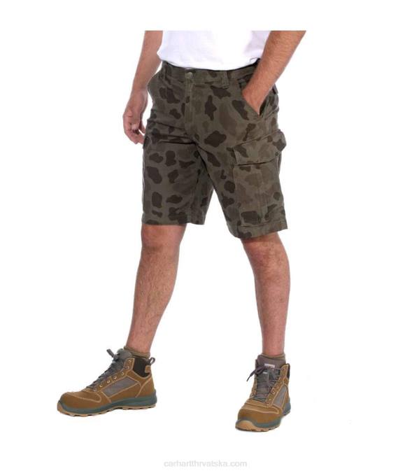 robustan flex opušteno pristajanje platno cargo rad kratak muškarci Carhartt tamni kaki 8PP4149