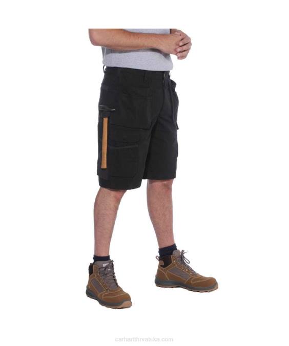robustan flex opušteno pristajanje ripstop cargo multi pkt work short muškarci Carhartt crno 8PP4151