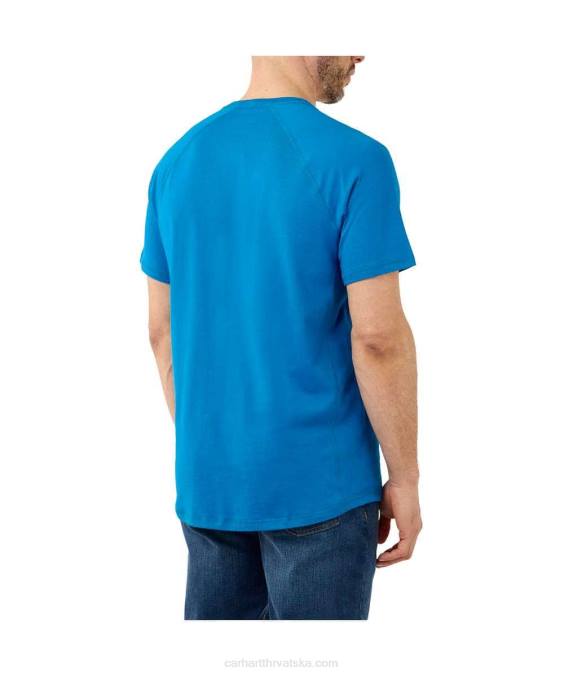 jaka opuštena majica srednje težine kratkih rukava s džepovima muškarci Carhartt bosiljak vrijesak 8PP4125