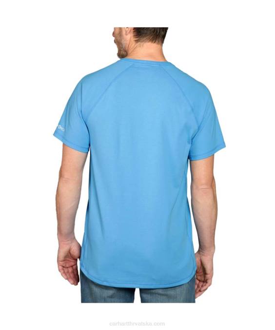 jaka opuštena majica srednje težine kratkih rukava s grafičkim logotipom muškarci Carhartt azurno plava 8PP4133