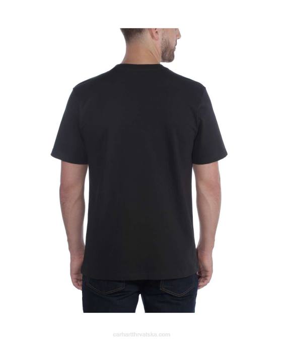opuštena teška majica kratkih rukava muškarci Carhartt crno 8PP4124