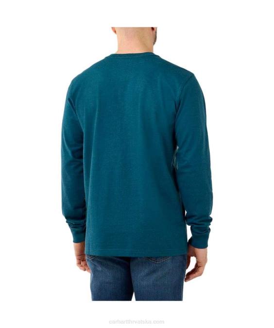 opuštenog kroja teška majica dugih rukava s logotipom i grafičkim rukavima muškarci Carhartt crno 8PP4130