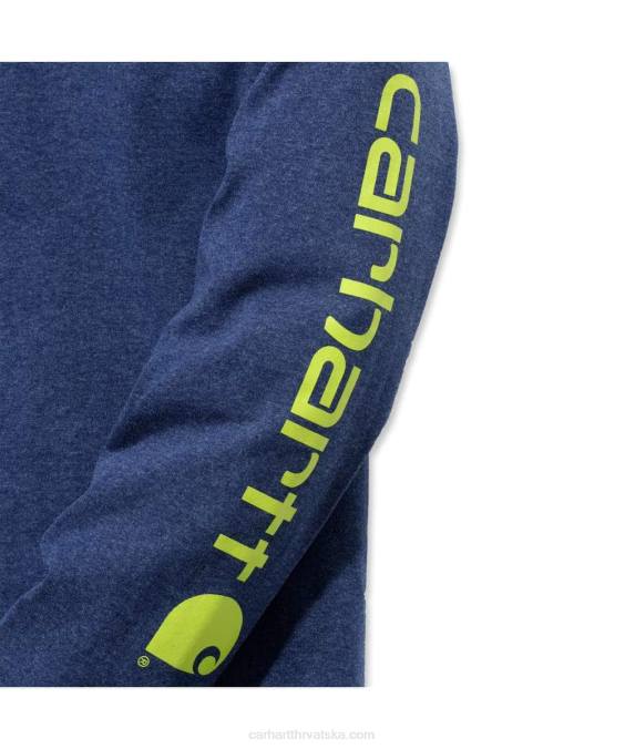 opuštenog kroja teška majica dugih rukava s logotipom i grafičkim rukavima muškarci Carhartt crno 8PP4130