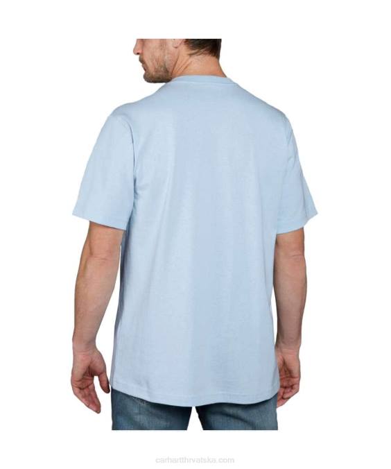 opuštenog kroja teška majica kratkih rukava k87 s džepovima muškarci Carhartt alpski plavi vrijesak 8PP4116