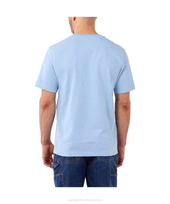 opuštenog kroja teška majica kratkih rukava k87 s džepovima muškarci Carhartt alpski plavi vrijesak 8PP4116