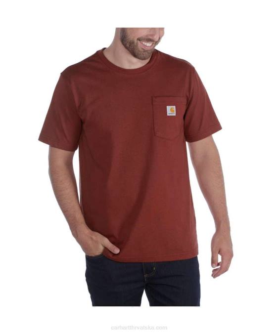 opuštenog kroja teška majica kratkih rukava k87 s džepovima muškarci Carhartt alpski plavi vrijesak 8PP4116