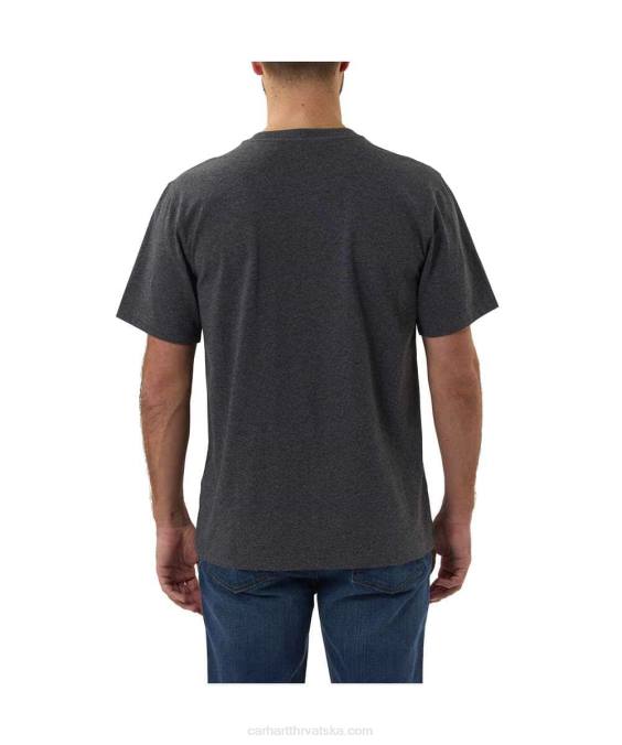 opuštenog kroja teška majica kratkih rukava s logotipom muškarci Carhartt alpski plavi vrijesak 8PP4127