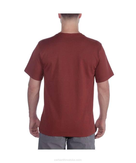 opuštenog kroja teška majica kratkih rukava s logotipom muškarci Carhartt alpski plavi vrijesak 8PP4127