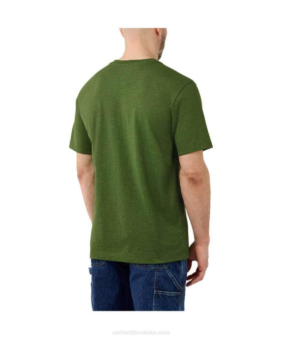 opuštenog kroja teška majica kratkih rukava s logotipom muškarci Carhartt alpski plavi vrijesak 8PP4127