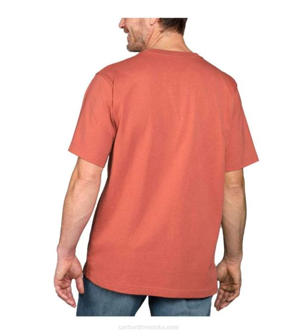 opuštenog kroja teška majica kratkih rukava s logotipom muškarci Carhartt mornarica 8PP4121