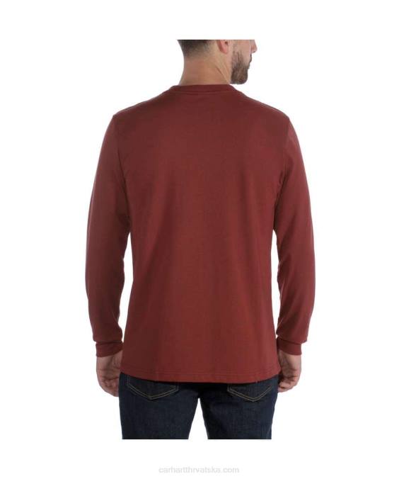 opuštenog kroja teška majica s logotipom dugih rukava muškarci Carhartt crno 8PP4128