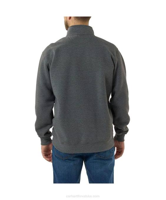 široka trenirka srednje težine s četvrtastim patentnim zatvaračem s lažnim ovratnikom muškarci Carhartt crno 8PP447