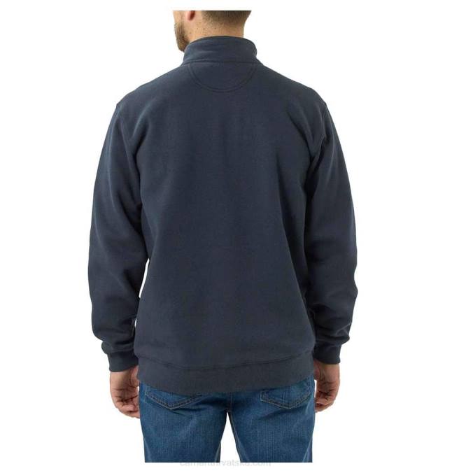 široka trenirka srednje težine s četvrtastim patentnim zatvaračem s lažnim ovratnikom muškarci Carhartt crno 8PP447