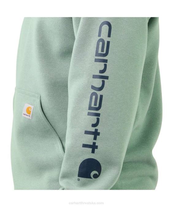 široka trenirka srednje težine s logotipom rukava muškarci Carhartt alpski plavi vrijesak 8PP438