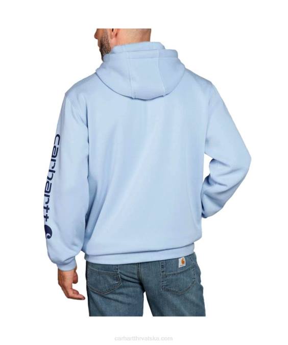 široka trenirka srednje težine s logotipom rukava muškarci Carhartt alpski plavi vrijesak 8PP438