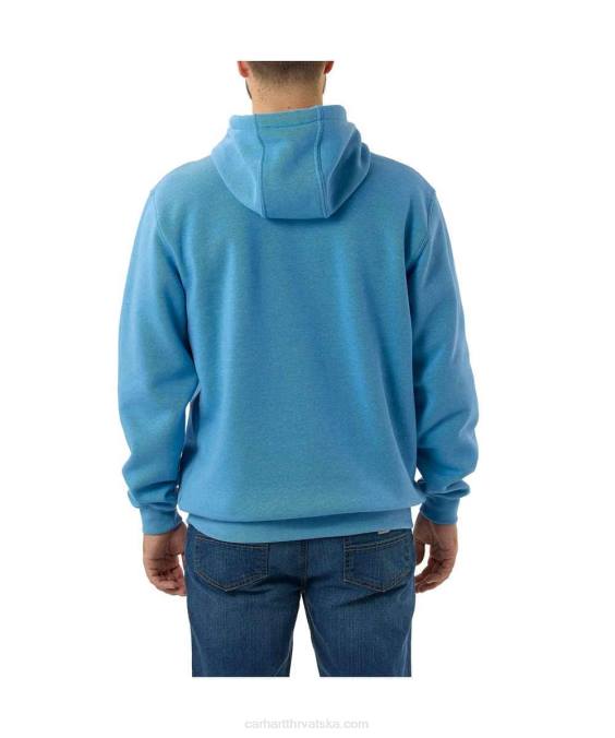 slobodna majica srednje težine s grafičkim logotipom muškarci Carhartt crno 8PP440