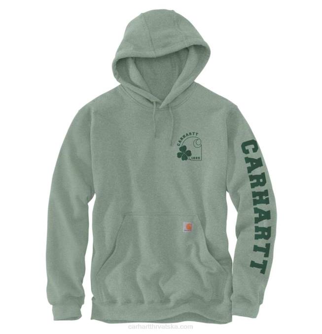 slobodna majica srednje težine s kapuljačom u obliku djeteline muškarci Carhartt karbonski vrijesak 8PP436