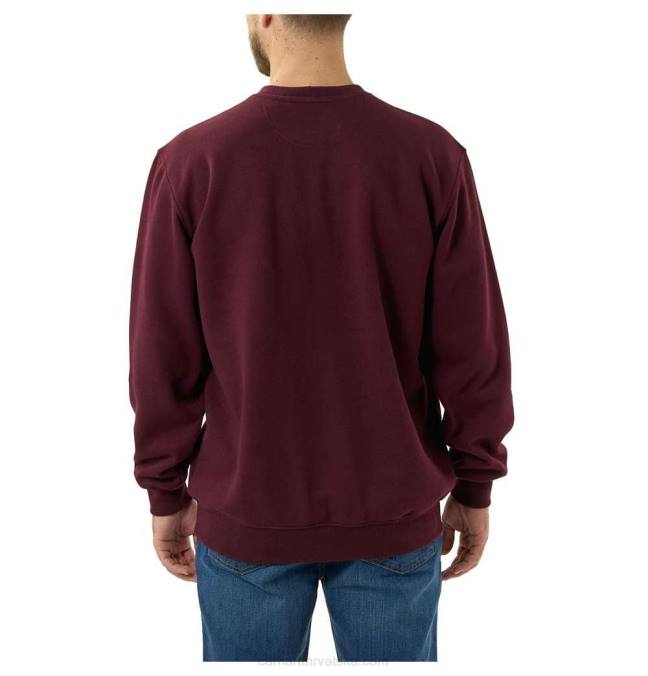 slobodna majica srednje težine s okruglim izrezom i grafičkim logotipom muškarci Carhartt vrijesak siv 8PP445