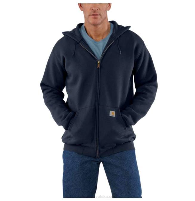 slobodna majica srednje težine s patentnim zatvaračem muškarci Carhartt crno 8PP434