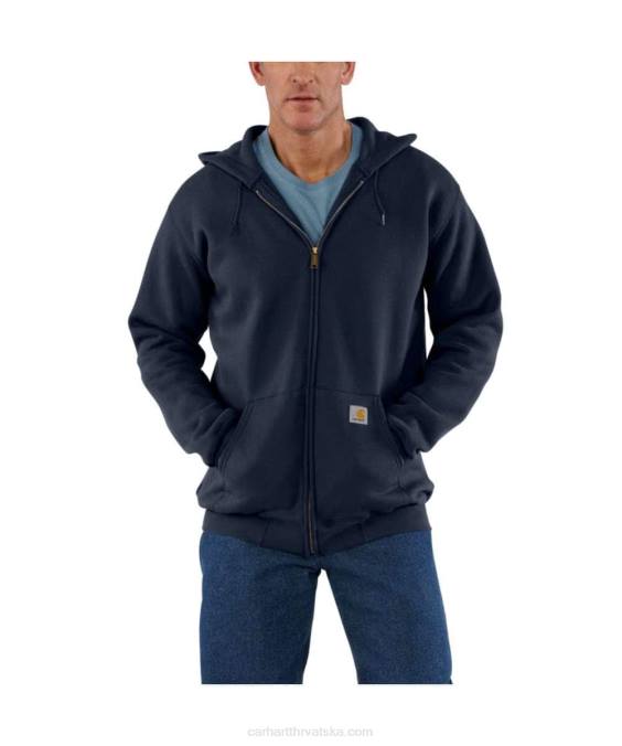 slobodna majica srednje težine s patentnim zatvaračem muškarci Carhartt crno 8PP434