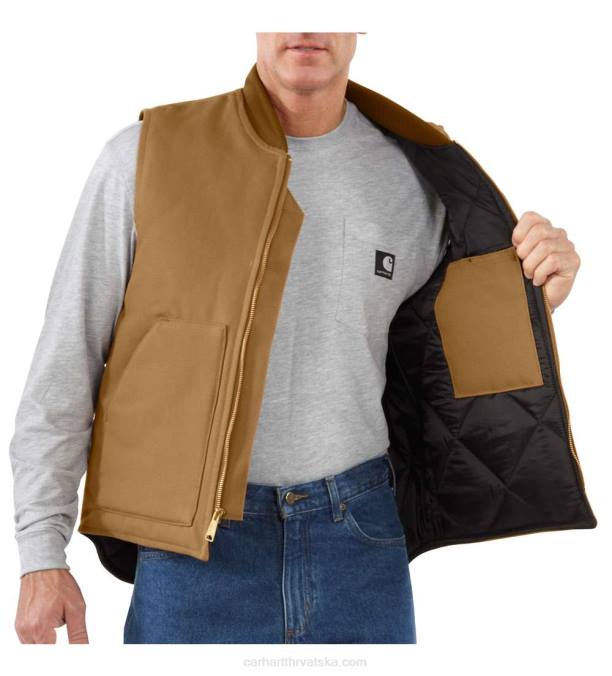 opuštenog kroja, čvrsti prsluk s rebrastim ovratnikom muškarci Carhartt crno 8PP4105