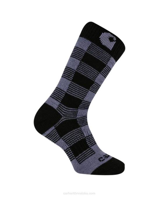 termalna karirana čarapa za posadu žene Carhartt plava 8PP4240