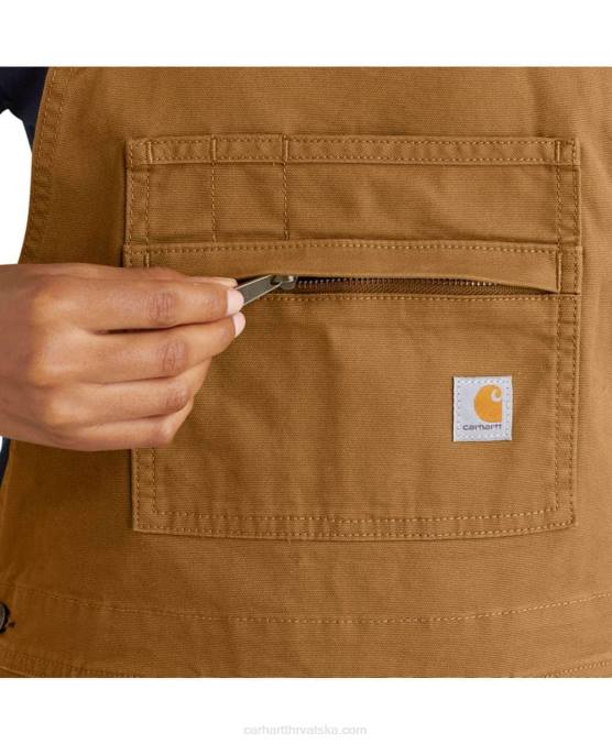 robusni flex opušteni kroj platno kratke hlače žene Carhartt carhartt smeđa 8PP4217