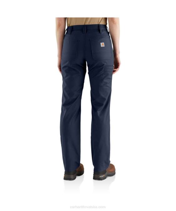 robusna profesionalna serija robusne radne hlače od platna širokog kroja žene Carhartt crno 8PP4200