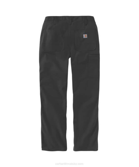 robusna profesionalna serija robusne radne hlače od platna širokog kroja žene Carhartt crno 8PP4200