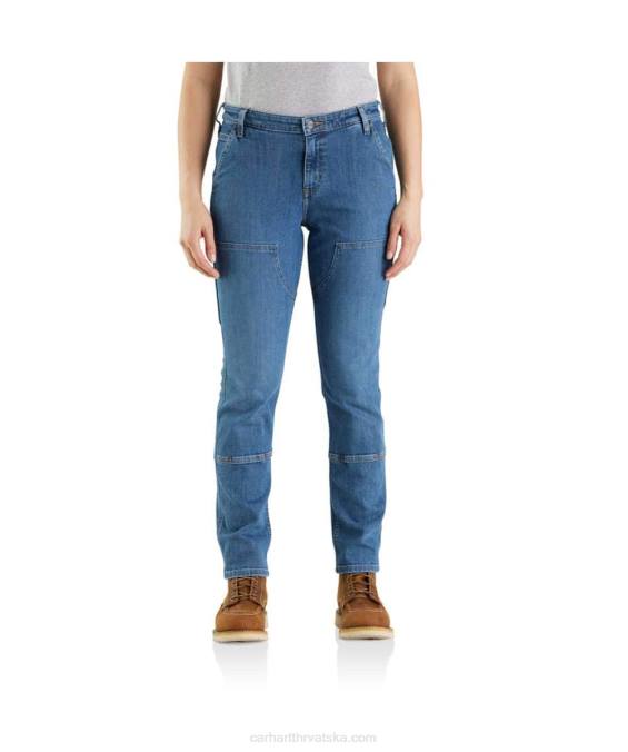 robusne, savitljive, ravne traperice opuštenog kroja s dvostrukom prednjom stranom žene Carhartt lipa 8PP4198