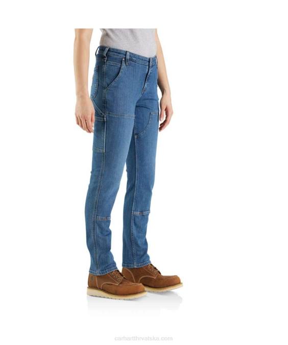 robusne, savitljive, ravne traperice opuštenog kroja s dvostrukom prednjom stranom žene Carhartt lipa 8PP4198