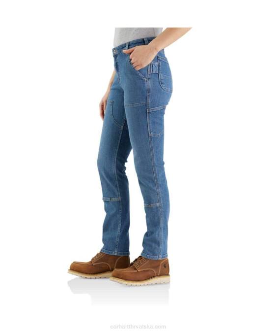 robusne, savitljive, ravne traperice opuštenog kroja s dvostrukom prednjom stranom žene Carhartt lipa 8PP4198