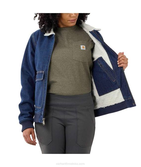 robusna flex jakna opuštenog kroja od šerpa podstave od trapera žene Carhartt bukva 8PP4187