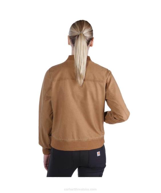 robusna flex platnena jakna opuštenog kroja žene Carhartt crno 8PP4196