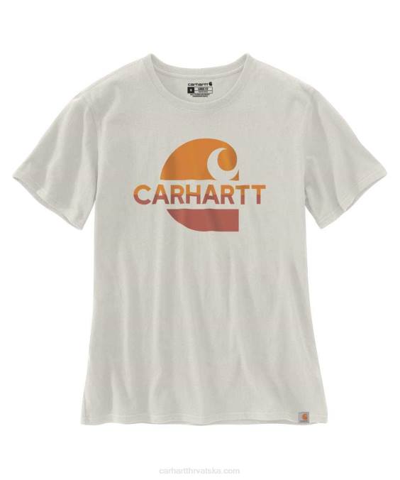 široka teška majica kratkih rukava s izblijedjelim \'c\' grafičkim motivima žene Carhartt magenta ahat 8PP4225