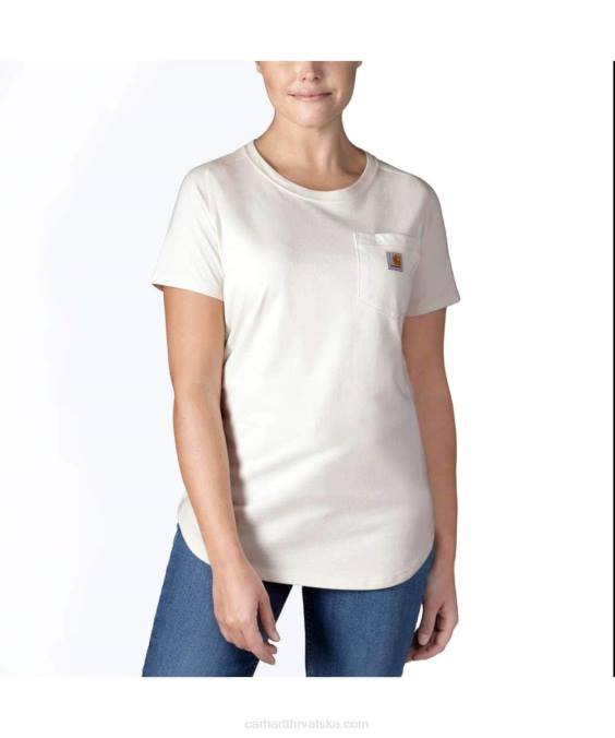 jaka opuštena majica srednje težine kratkih rukava s džepovima žene Carhartt magenta ahat 8PP4224