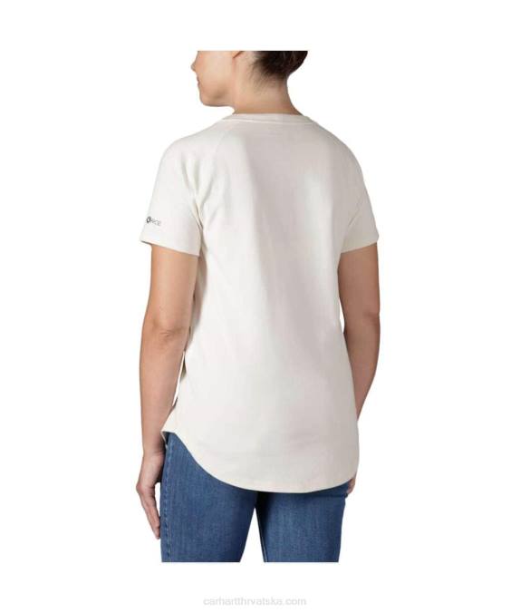 jaka opuštena majica srednje težine kratkih rukava s džepovima žene Carhartt magenta ahat 8PP4224