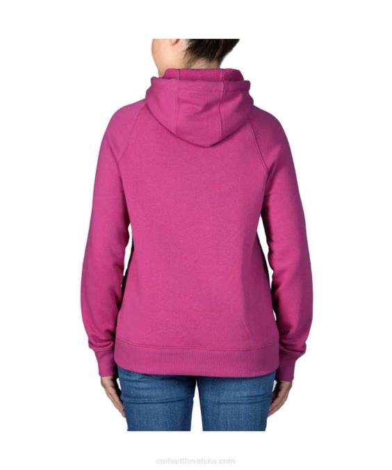 lagana majica s kapuljačom opuštenog kroja s grafičkim motivima žene Carhartt crno 8PP4205