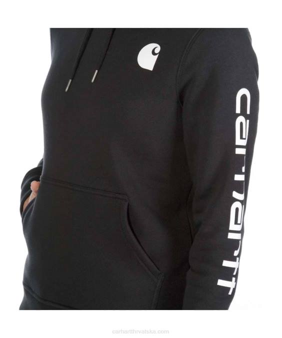 trenirka srednje težine opuštenog kroja s grafičkim rukavima s logotipom žene Carhartt pepeljasta ruža 8PP4211