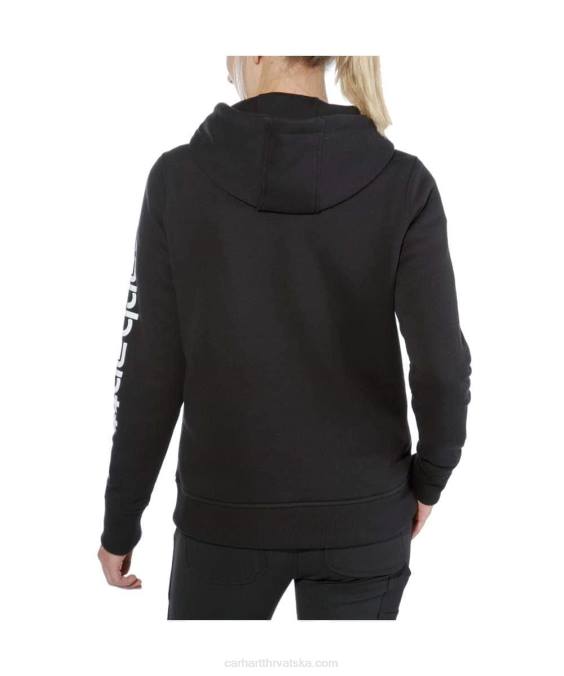 trenirka srednje težine opuštenog kroja s grafičkim rukavima s logotipom žene Carhartt pepeljasta ruža 8PP4211