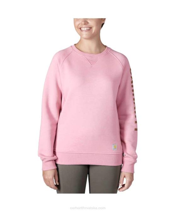 trenirka srednje težine opuštenog kroja s okruglim izrezom i grafičkim motivima rukava žene Carhartt asfaltni vrijesak nep 8PP4210