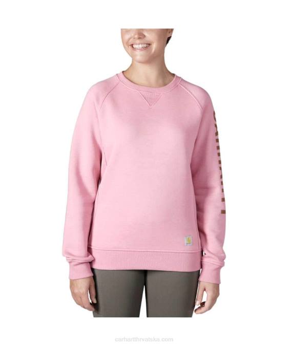 trenirka srednje težine opuštenog kroja s okruglim izrezom i grafičkim motivima rukava žene Carhartt asfaltni vrijesak nep 8PP4210