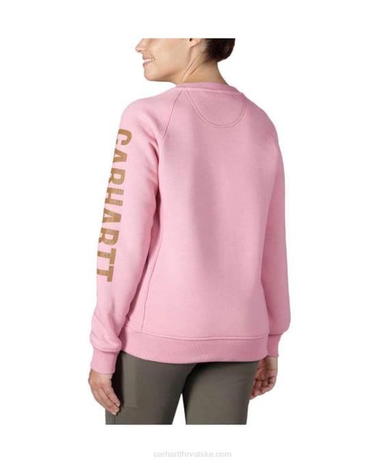 trenirka srednje težine opuštenog kroja s okruglim izrezom i grafičkim motivima rukava žene Carhartt asfaltni vrijesak nep 8PP4210