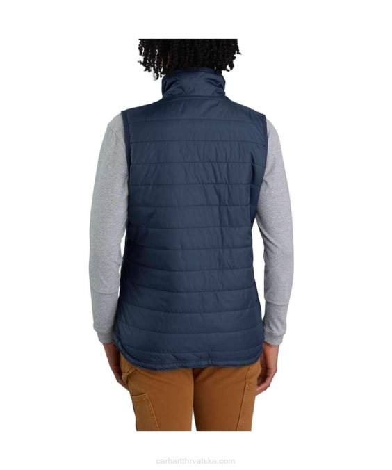 prsluk s lažnim ovratnikom s najlonskom izolacijom za zaštitu od kiše žene Carhartt crno 8PP4221