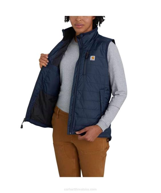 prsluk s lažnim ovratnikom s najlonskom izolacijom za zaštitu od kiše žene Carhartt crno 8PP4221