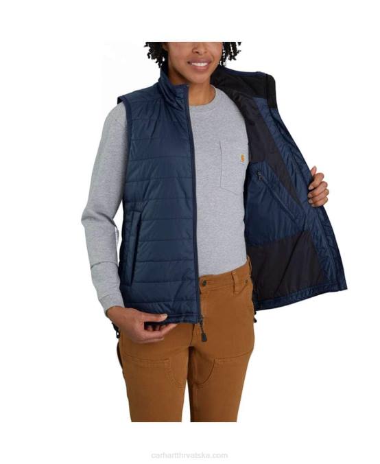 prsluk s lažnim ovratnikom s najlonskom izolacijom za zaštitu od kiše žene Carhartt crno 8PP4221