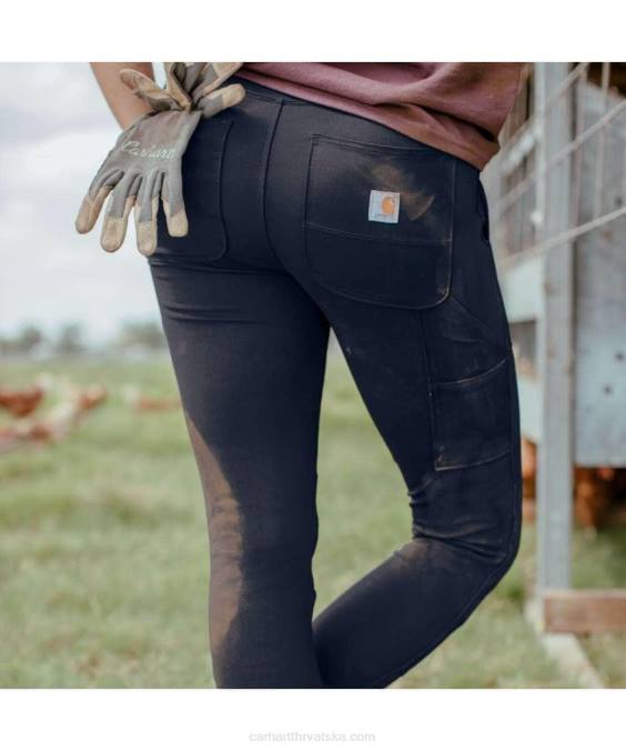silno opremljene udobne tajice srednje težine žene Carhartt crno 8PP4182